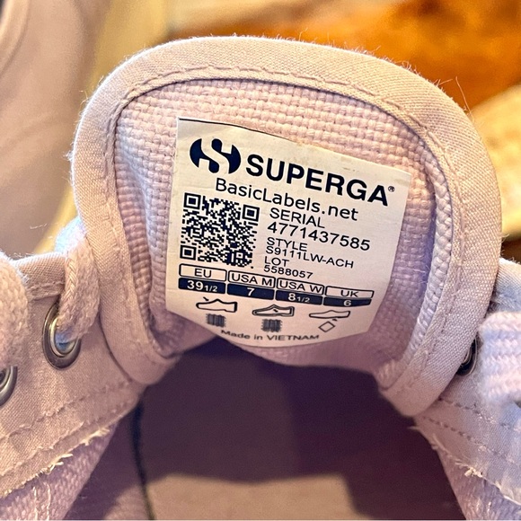 Superga 2790 Acot Platform Sneakers Size 8 1/2 Great Condition Chunky Violet - Picture 7 of 16